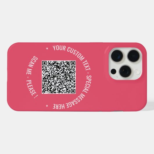 Ihr QR-Code Benutzerdefinierter Text iPhone Fall F iPhone Hülle (Rückseite (Horizontal))