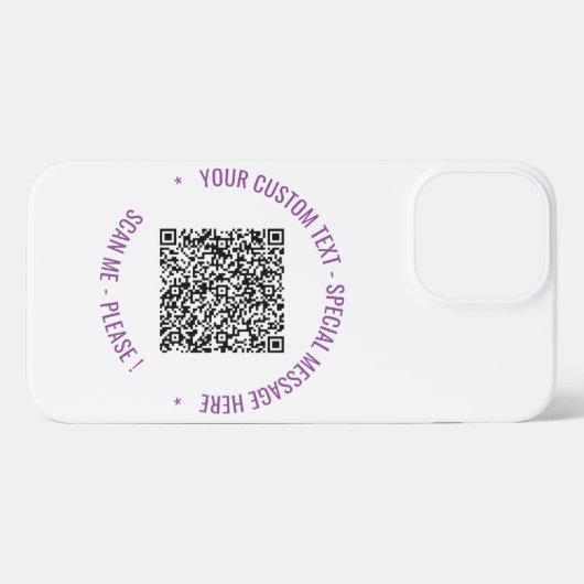 Ihr QR-Code Benutzerdefinierter Text iPhone Fall F iPhone Hülle (Rückseite (Horizontal))