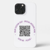Ihr QR-Code Benutzerdefinierter Text iPhone Fall F iPhone Hülle (Rückseite)