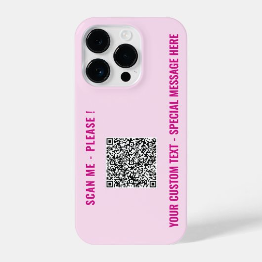 Ihr QR-Code Benutzerdefinierter Text iPhone Fall F iPhone Hülle (Rückseite)