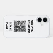 Ihr QR-Code benutzerdefinierter Text iPhone-Hülle iPhone 16 Hülle (Rückseite (Horizontal))