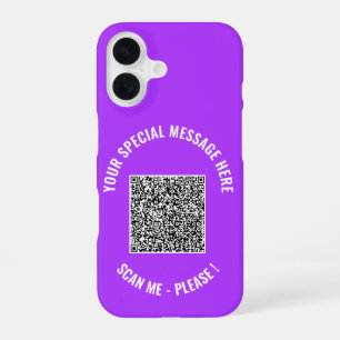 Ihr QR-Code benutzerdefinierter Text iPhone-Hülle iPhone 16 Hülle