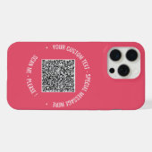 Ihr QR-Code benutzerdefinierter Text iPhone-Hülle iPhone Hülle (Rückseite (Horizontal))
