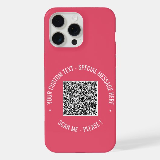 Ihr QR-Code benutzerdefinierter Text iPhone-Hülle iPhone Hülle (Rückseite)