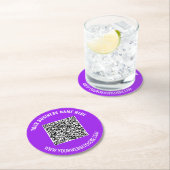 Ihr QR-Code benutzerdefinierter Text Papierunterse Runder Pappuntersetzer (Vor Ort)
