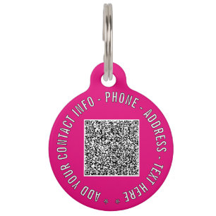 Ihr QR-Code benutzerdefinierter Text Pet ID-Anhäng Haustiermarke