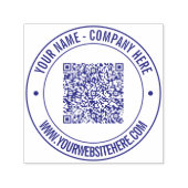 Ihr QR-Code benutzerdefinierter Text rund selbstfä Permastempel (Design)