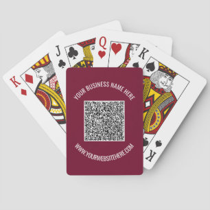 Ihr QR-Code benutzerdefinierter Text Schablone für Spielkarten