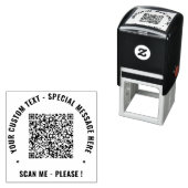 Ihr QR-Code benutzerdefinierter Text Selbstfärbest Permastempel (Beispiel)