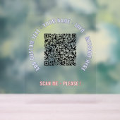 Ihr QR-Code Benutzerdefinierter Text und Farbakrob Acrylschild (Neutral)