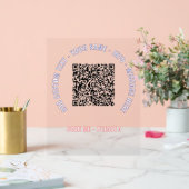 Ihr QR-Code Benutzerdefinierter Text und Farbakrob Acrylschild (Hochzeit)