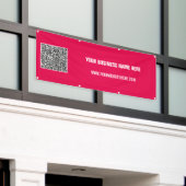 Ihr QR-Code - benutzerdefinierter Text- und Farbba Banner (Äußeres Gebäude)