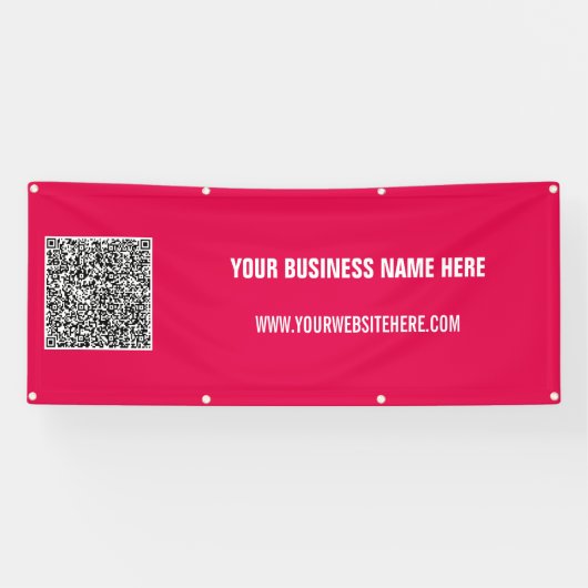 Ihr QR-Code - benutzerdefinierter Text- und Farbba Banner (Horizontal)