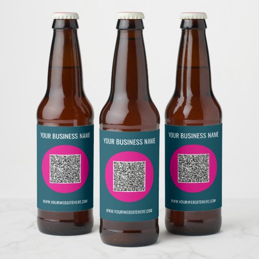 Ihr QR Code Benutzerdefinierter Text und Farben Fl Bierflaschenetikett (Flaschen)