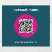 Ihr QR Code Benutzerdefinierter Text und Farben Fl Bierflaschenetikett (Einzelnes Label)