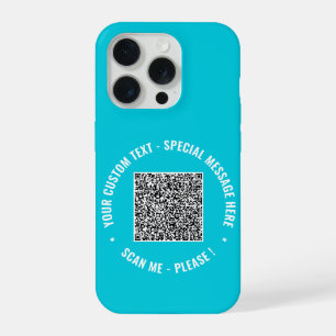 Ihr QR-Code benutzerdefinierter Text und Farben iP iPhone 15 Pro Hülle