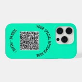 Ihr QR-Code benutzerdefinierter Text und Farben iP iPhone Hülle (Rückseite (Horizontal))