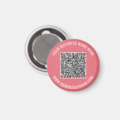Ihr QR-Code benutzerdefinierter Text und Farben Ma Magnet (Vorderseite/Rückseite)