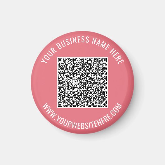 Ihr QR-Code benutzerdefinierter Text und Farben Ma Magnet (Vorne)