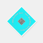 Ihr QR-Code Benutzerdefinierter Text und Farben Na Serviette (Ecke)