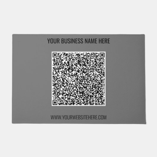 Ihr QR-Code - Benutzerdefinierter Text und Farbfir Fußmatte (Vorderseite)