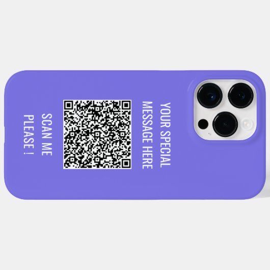 Ihr QR-Code Benutzerdefinierter Text und Farbkomfo Case-Mate iPhone Hülle (Rückseite (Horizontal))