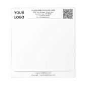 Ihr QR-Code - benutzerdefinierter Text- und Logo-B Notizblock (Vorderseite)