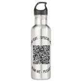 Ihr QR-Code Benutzerdefinierter Text Wasserflasche Edelstahlflasche (Vorderseite)