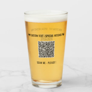 Ihr QR-Code benutzerdefinierter Text Werbe Glas Be