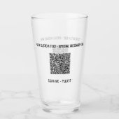 Ihr QR-Code benutzerdefinierter Text Werbe Glas Be (Vorderseite)