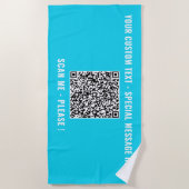 Ihr QR Code Benutzerdefiniertes Text Beach Handtuc Strandtuch (Vorderseite)