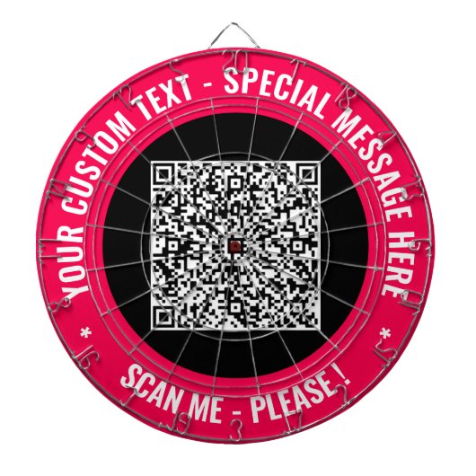 Ihr QR Code Benutzerdefiniertes Text Dart Board wä Dartscheibe (vorne)