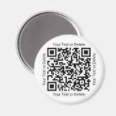 Ihr QR-Code Beruflich Business Moderne Runde Magnet (Vorderseite/Rückseite)