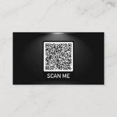 Ihr QR-Code Black Business Card Gold Text Visitenkarte (Rückseite)