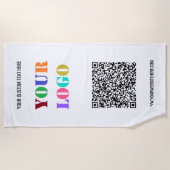 Ihr QR-Code Custom Text Company Logo Badetuch (Vorderseite)