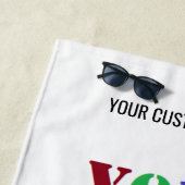 Ihr QR-Code Custom Text Company Logo Badetuch (Beispiel)