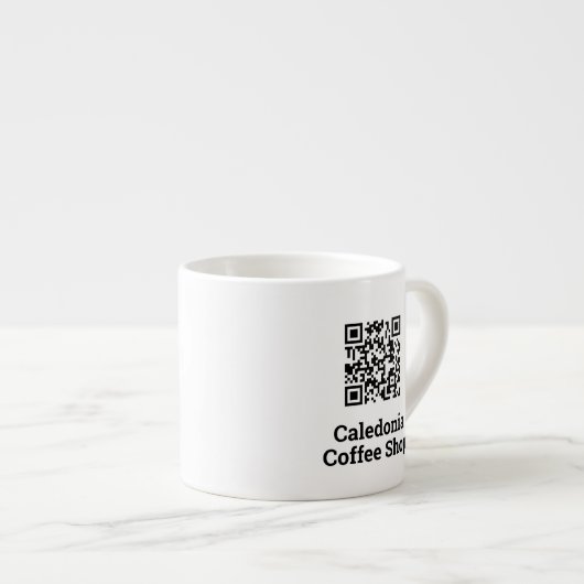 Ihr QR Code Design Coffee Shop Espressotasse (Vorderseite Rechts)