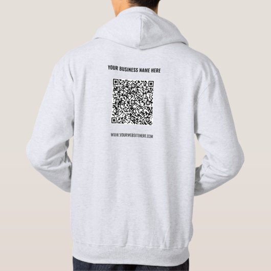 Ihr QR-Code Firmenname Info Company Hoodie (Rückseite)