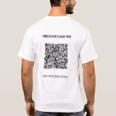 Ihr QR Code Firmenname Website T - Shirt (Rückseite)