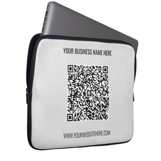 Ihr QR-Code für benutzerdefinierten Text und Farbe Laptopschutzhülle (Vorne Rechts)