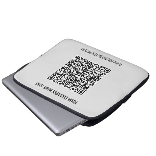 Ihr QR-Code für benutzerdefinierten Text und Farbe Laptopschutzhülle (Vorne Knopf)