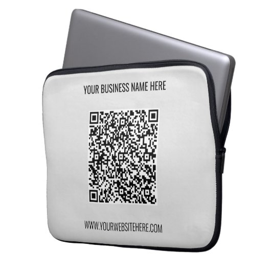 Ihr QR-Code für benutzerdefinierten Text und Farbe Laptopschutzhülle (Vorderseite Links)
