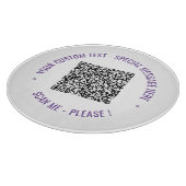 Ihr QR-Code für den benutzerdefinierten Text und d Schneidebrett (Ecke)