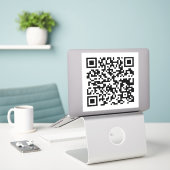 Ihr QR-Code für Ihr Unternehmen Aufkleber (Laptop auf Schreibtisch)