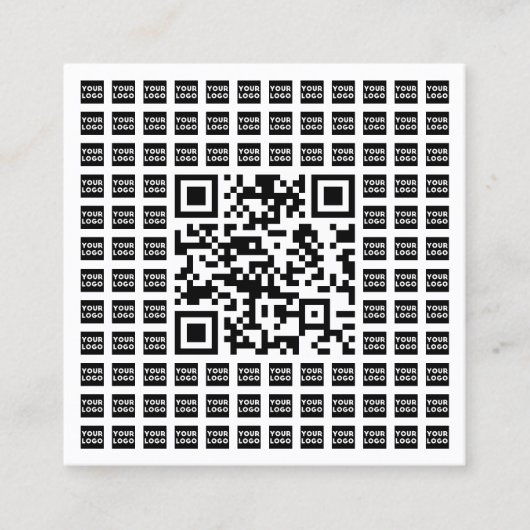 Ihr QR-Code für Logos/Bilder geteert und bearbeite Quadratische Visitenkarte (Vorderseite)