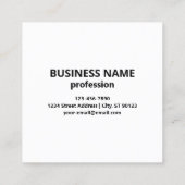 Ihr QR-Code für Logos/Bilder geteert und bearbeite Quadratische Visitenkarte (Rückseite)