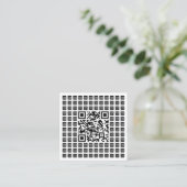 Ihr QR-Code für Logos/Bilder geteert und bearbeite Quadratische Visitenkarte (Stehend Vorderseite)