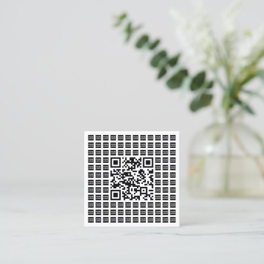 Ihr QR-Code für Logos/Bilder geteert und bearbeite Quadratische Visitenkarte (Stehend Vorderseite)