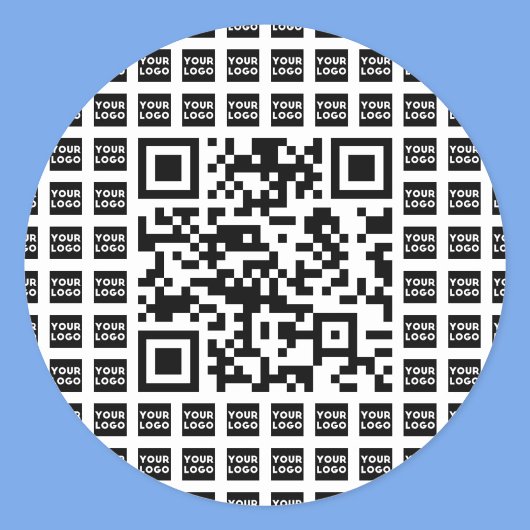 Ihr QR-Code für Logos/Bilder geteert und bearbeite Runder Aufkleber