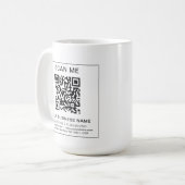 Ihr QR-Code für Unternehmen - Einfache Scanwerbung Kaffeetasse (Vorderseite Links)